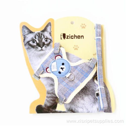 Top quality custom multicolor adjustable cartoon cat harness
